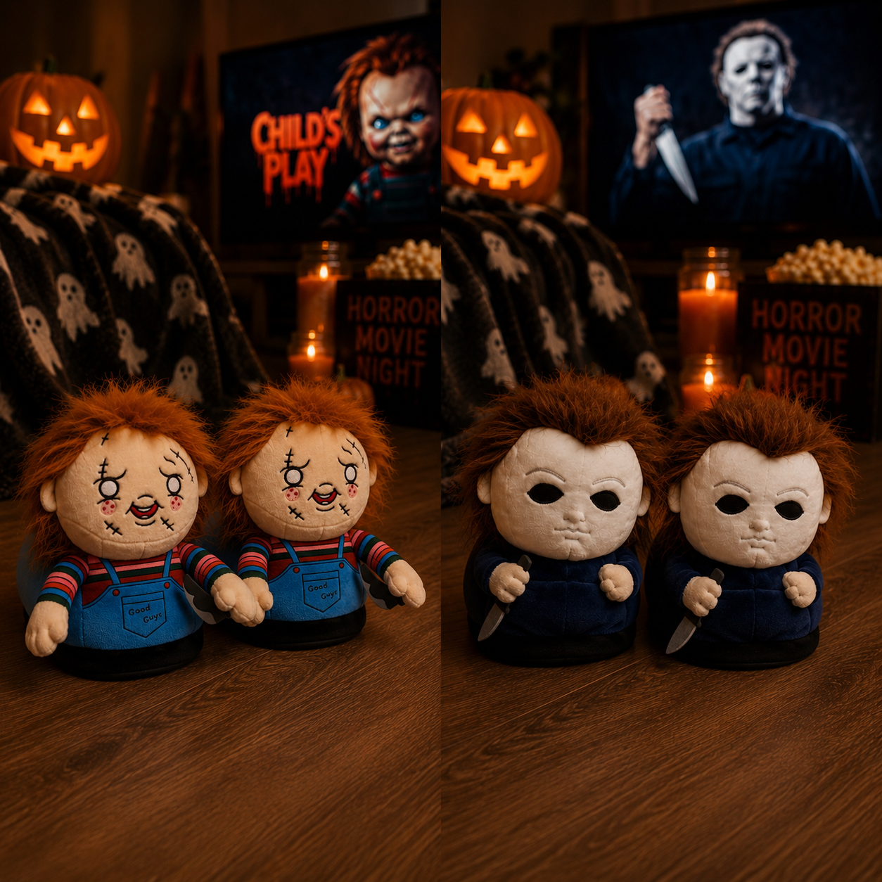 Horror Icon Plush Slippers