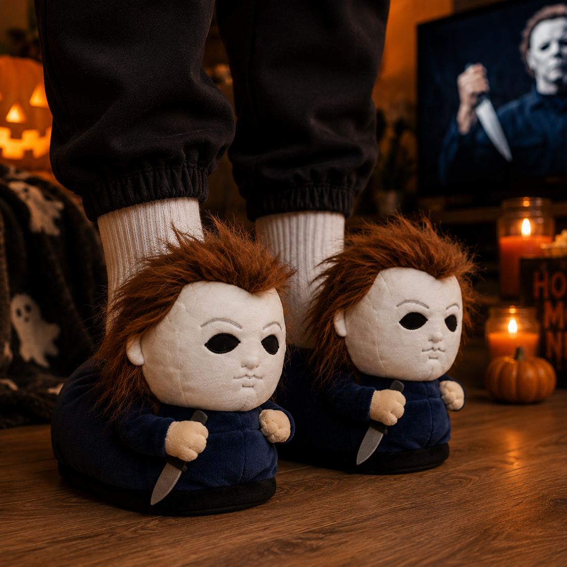 Horror Icon Plush Slippers